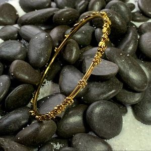 Clearance - Gold Toned Floral Band Bracelet